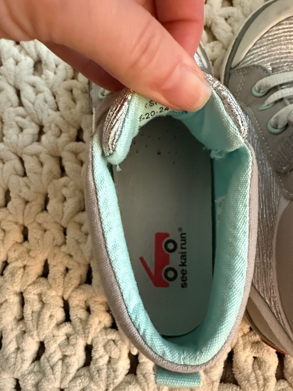 See Kai run Silver Metallic Velcro Sneakers - Picture 4 of 6